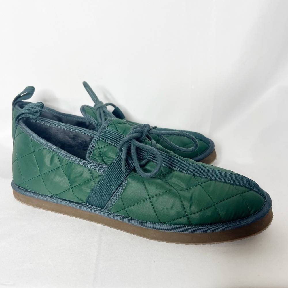 J. Crew Green Quilted Chore Slippers for Men
